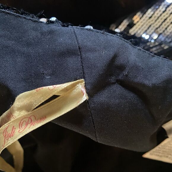 Joli Formal Dress Sz 20 Strapless Black Sequin Corset Tulle Ball Gown Prom - Picture 10 of 12